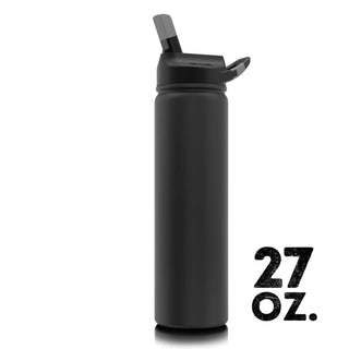 12 oz. lil SIC® Matte Tuff Black Water Bottle - SIC Lifestyle