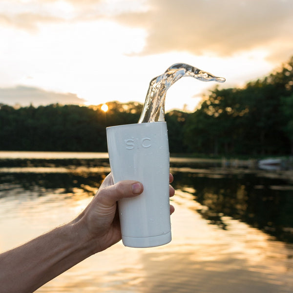 20 oz. SIC® Gloss Ice White Tumbler - SIC Lifestyle