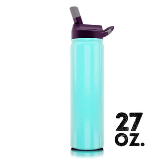 27 oz. SIC® Gloss Seafoam Blue Water Bottle - SIC Lifestyle