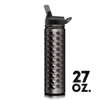 27 oz. SIC® Hammered Gunmetal Water Bottle - SIC Lifestyle