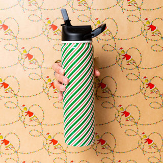 Peppermint Stick 27 oz. Water Bottle - SIC Lifestyle