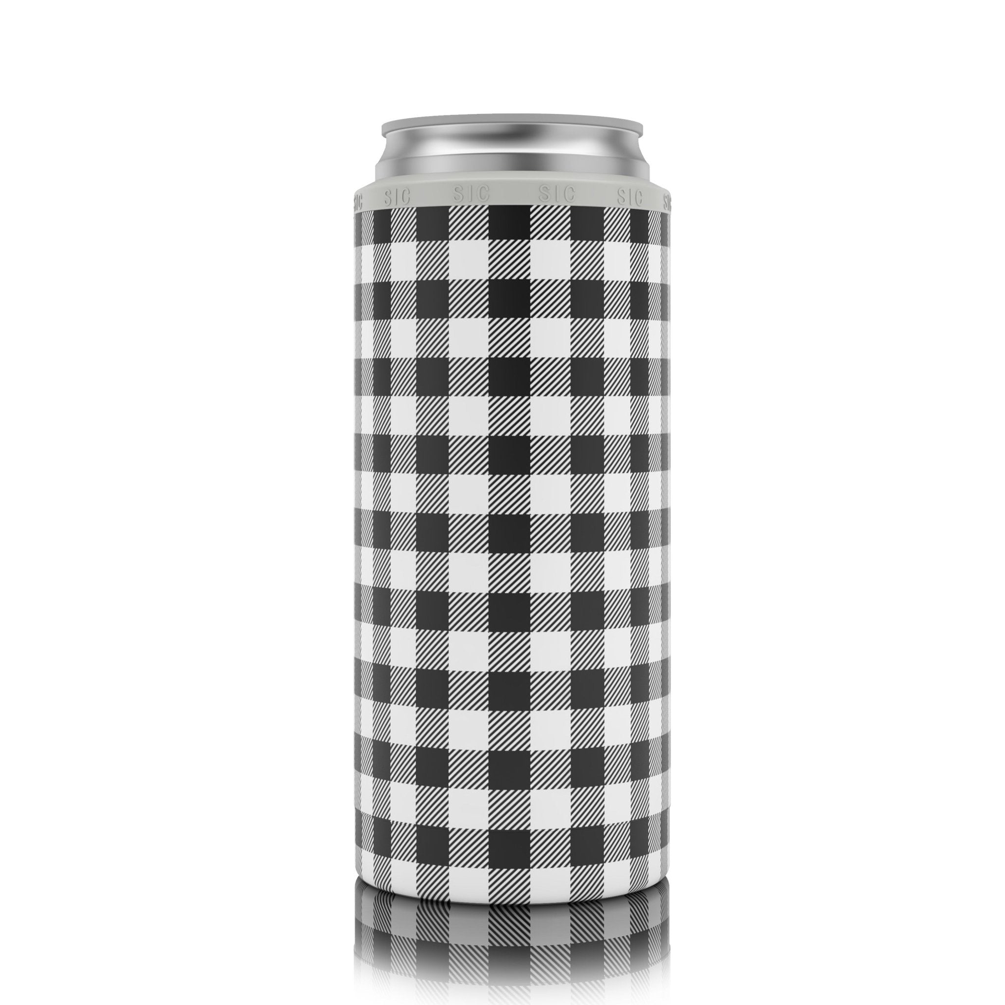 SIC® Slim Can Cooler Plaid - SIC Lifestyle