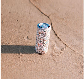 Stainless Steel Slim Can Cooler with Pumpkin Patch Design